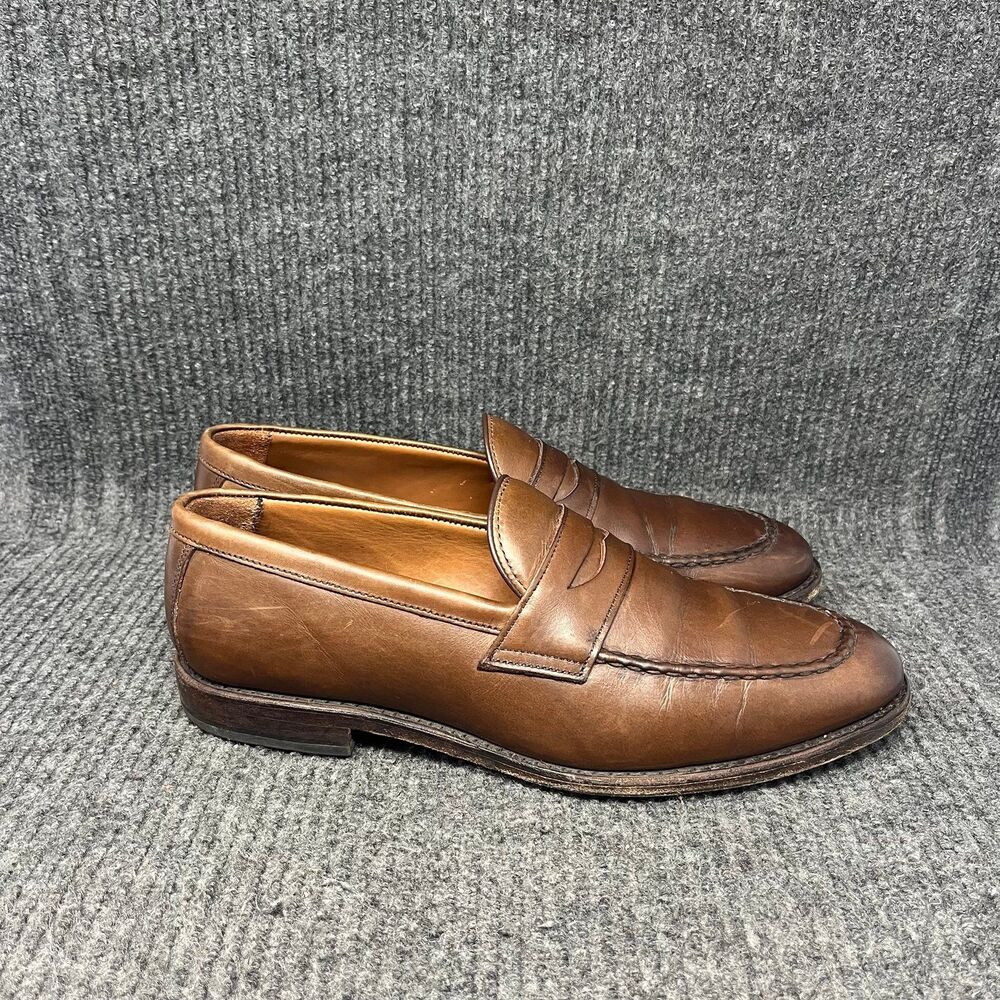 Allen Edmonds McGraw Penny Loafers Bench Welt Brown Leather Mens 10 D